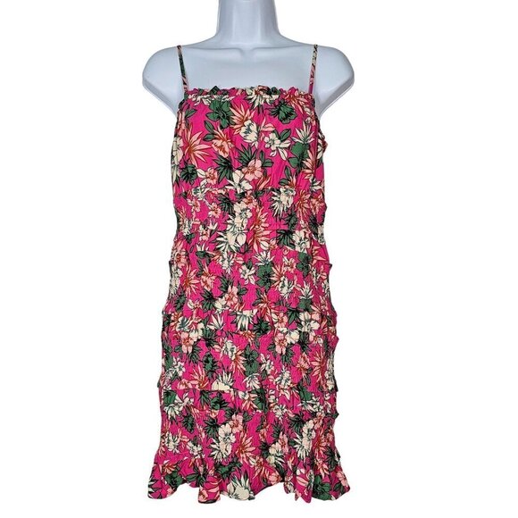 Lost+Wander Meet Me In Bali Floral Mini Smocked Dress Pink Women Medium NWT - Picture 4 of 15